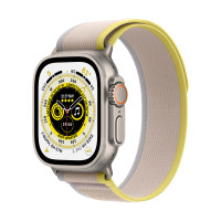 Apple Watch Ultra GPS + Cellular, 49mm Titanium Case with Yellow/Beige Trail Loop